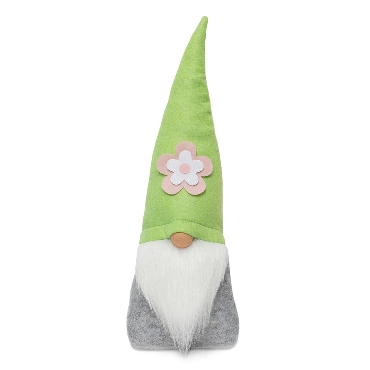 b50 Flower Power Gnome with Wood Nose 16" Large GREEN